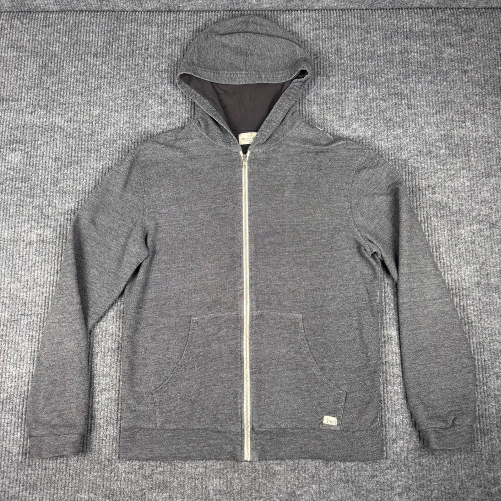 Marine Layer Hoodie Mens L Gray Full Zip Double Layer Hood California Surfer